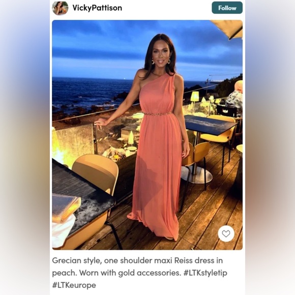 NWT REISS Charly One Shoulder Maxi Dress - Size 4 - MSRP $390 - Picture 6 of 10